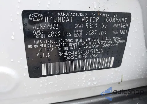 2023 Hyundai Ioniq 6 Limited from USA, damaged, VIN KMHM54AA2PA051520